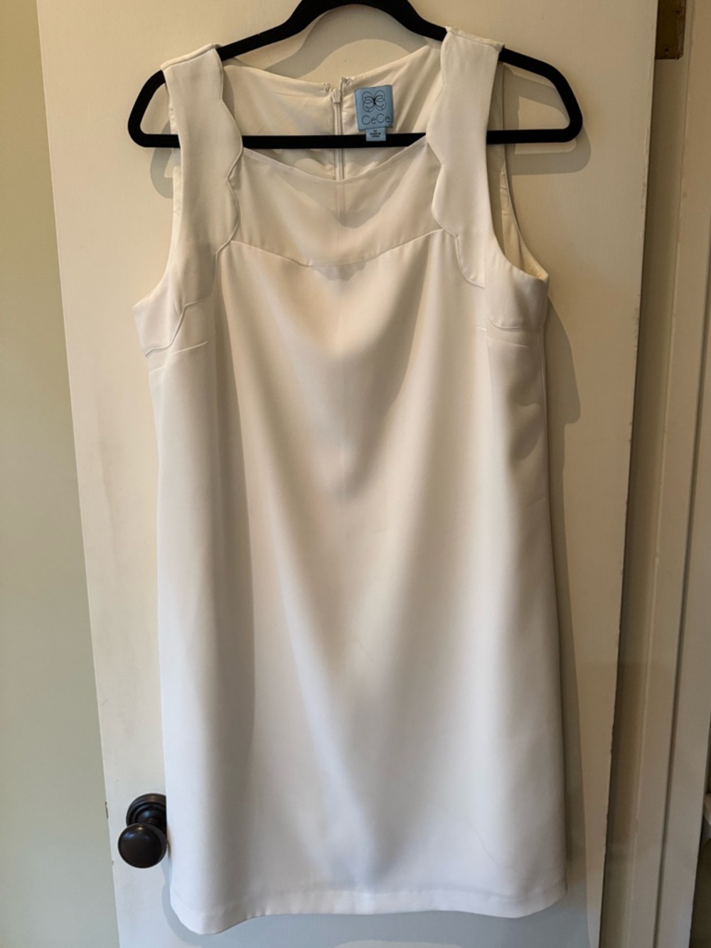 Summer Coastal Classic White Bachelorette Bride Sleeveless Mini Shift Dress
